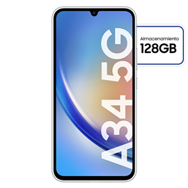 Celular Samsung A34 5G 6.6" 128GB Plata                                    